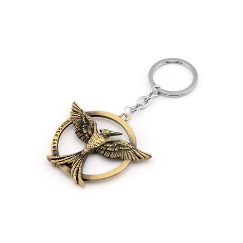 Porte-clés The Hunger Games avec geai moqueur en laiton, pour homme, femme, fille
