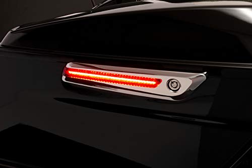 Ciro LED Lighted Saddlebag Hinge Covers Chrome con lente roja miniatura 2