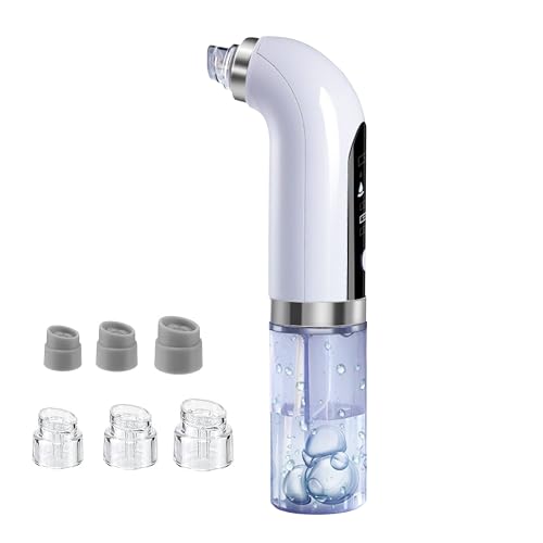 NexLev Blackhead & Whitehead Remover Tool | Rechargeable |1Hr Use| Acne & Pimple Pore Cleaner | 6 Heads | Electric Derma Suction Machine | Hydra Facial Cleanser Device for Face |For Men & Women |BR-01