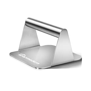 Warmodern Burgerpers, roestvrij staal, anti-aanbak-hamburgerpers, hamburgerpers, set voor lekkere hamburgers, patties, BBQ, gemakkelijk te reinigen, helpt bij het uitpersen van vet