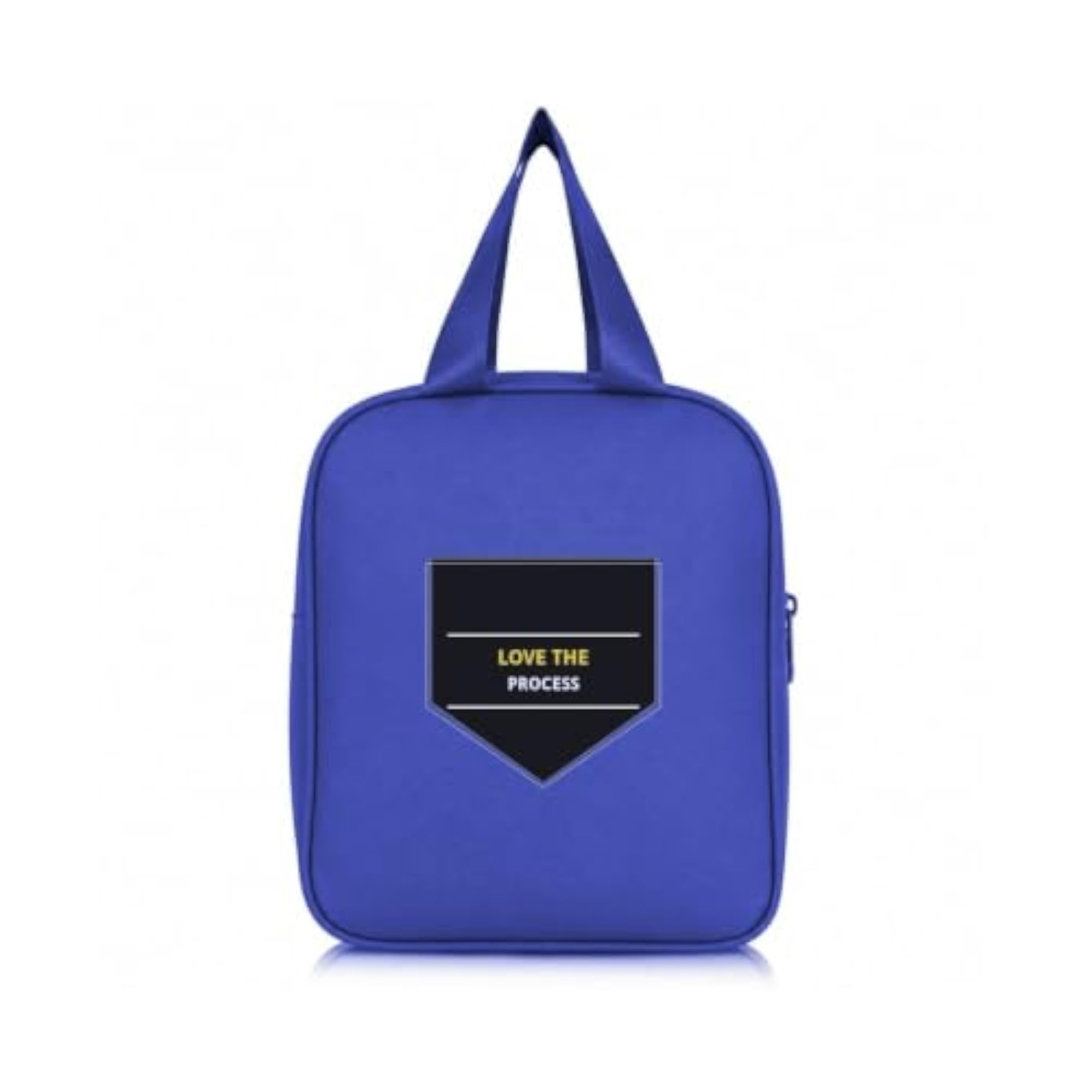Portable Lunch Bag with Front Storage Pocket and Zipper Closure