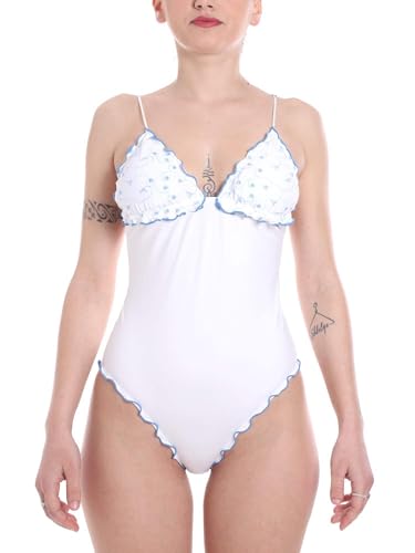 Costumi bianco F21-3002BL F**k, maillot de bain blanc taille LG