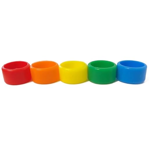 LTJP Products Pack of 5 Plain 18mm Multi Coloured Vape Bands for Tanks Protective Atomizer Vape Bands for Tanks RBA RTA RDA Or Battery Fits Most Tanks Silicone FIT KANGER eGO