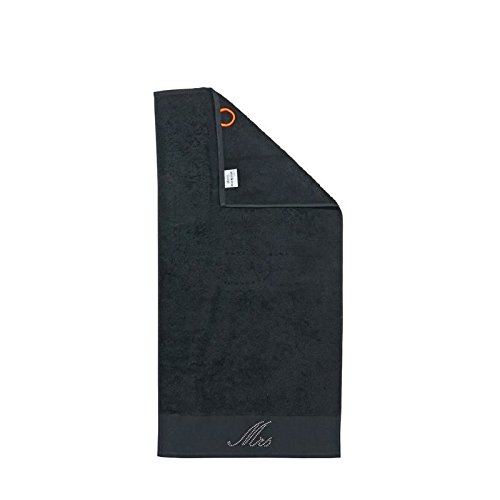 Preisvergleich Produktbild DONE Serviette de toilette Stone Mrs - 50x100 cm - Noir