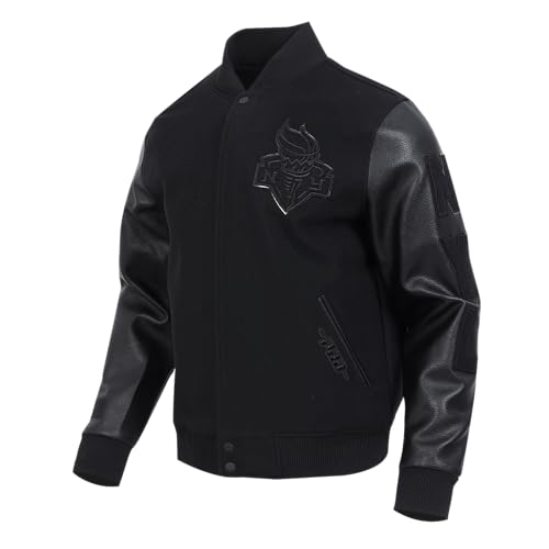 Image of Pro Standard Mens WNBA Classic Triple Black Varsity Jacket