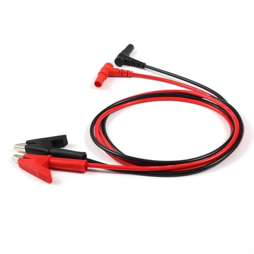 Image of 2PCS Test Leads, Alligator Clips, Red and Black, Multimeter Probes, Banana Plug to Alligator Clip Multimeter Test Leads
