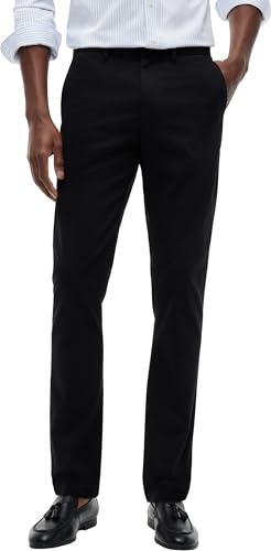 Tommy Hilfiger Herren Hose Bleecker Chino Slim Fit, Schwarz (Black), 28W/36L – Ansicht 1