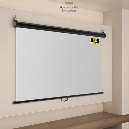 Pantalla manual retráctil de 60 pulgadas 16:9 para proyector miniatura 3