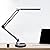 LED Desk Lamp with Clamp and Round Base, Swing Arm Eye Caring Table Lamp, 3 Color Modes 10 Brightness Levels, Memory Function Lamp with USB Adapter, Desk Light for Home Office 14W Black