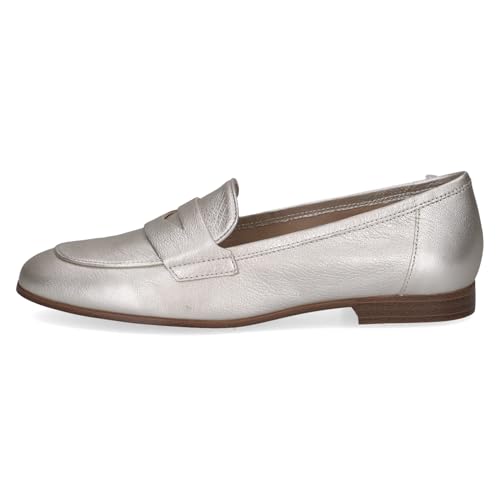 CAPRICE Damen Slipper aus Leder, Metallic (Platin Metal.), 38 – Ansicht 2
