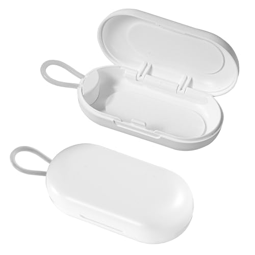 2 Boîtiers Bouchons Oreilles Portables Blanc, Petit