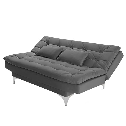 Image of Casaliving Danny 3 Seater Sofa Cum Bed for Living Room (Dark Grey Colour Fabric) Premium Fabric Sofa for Living Room