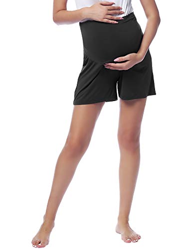 Joyaria Women Maternity Shorts Pajama Sleep Lounge Pregnancy Sleepwear Bamboo Viscose Over Belly Active Yoga Shorts S-XXL2
