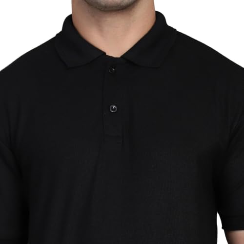 Image of INKKR Men's Combo Polo Neck Cotton Blend Solid T-Shirt (Pack of 2)