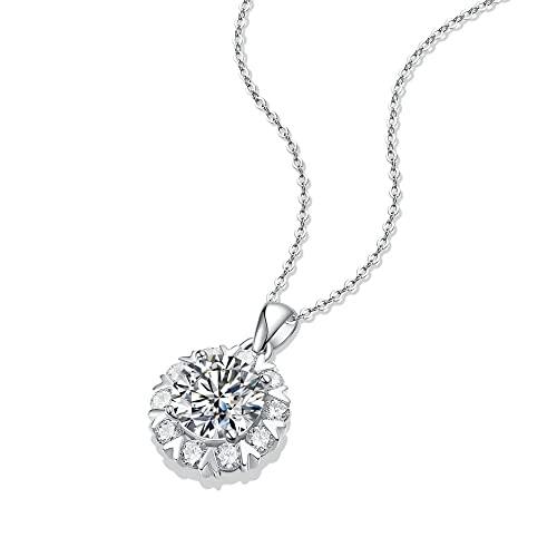 Collier Moissanite en argent sterling bijou d'exception scintillant