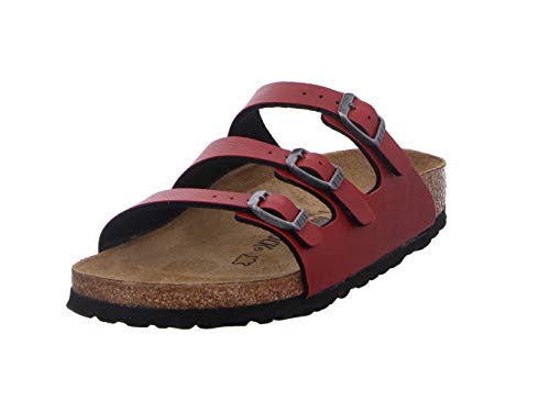 Image of Birkenstock Sandales Florida Birko-flor Pull Up Bordeaux, Women's Sandal, Pull Up Bordeaux, 5.5 UK (39 EU)