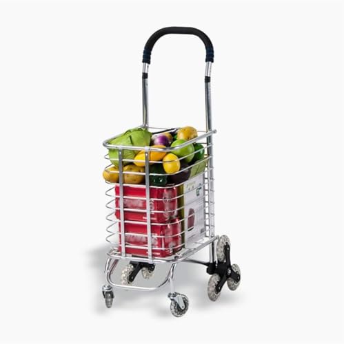 Trolleys, Carro Plegable de Mercado de Aleación de Aluminio para Compras con 8 Ruedas para Subir Escaleras miniatura 3