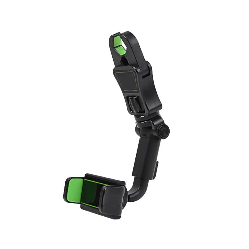 360 Rotation Universal Car Rearview Mirror Mobile Phone Holder Mount Black