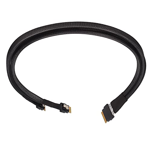 Câble SAS 4.0 SFF-8654 8i 76 broches haute durabilité vers double 4i HD pour Raid