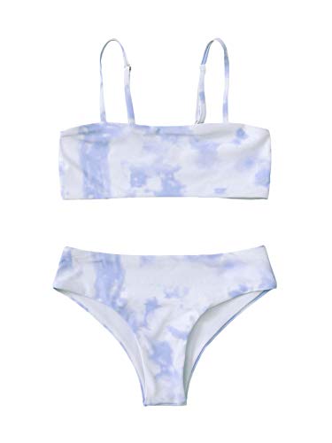 SOLY HUX Girl s Spaghetti Strap Tie Dye Bikini Bathing Suit Two Piece Swimsuits Purple 160