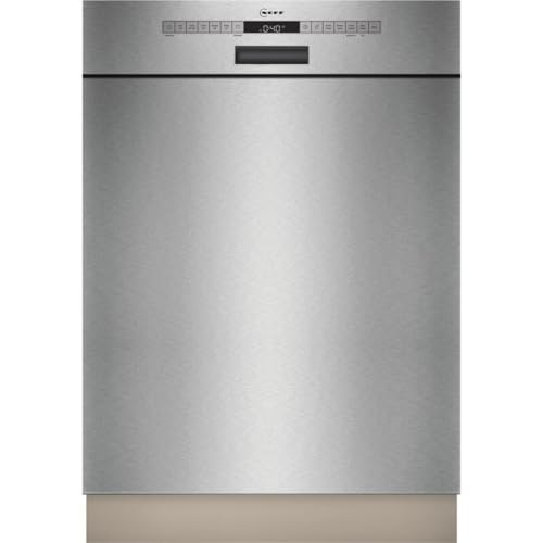 Neff S127YAS03E, N 70 - Lavavajillas inteligente para debajo de la encimera, 60 cm, acero inoxidable, cesta para cubiertos, fabricado en Alemania, secado de zeolita, especialmente silencioso, cesta