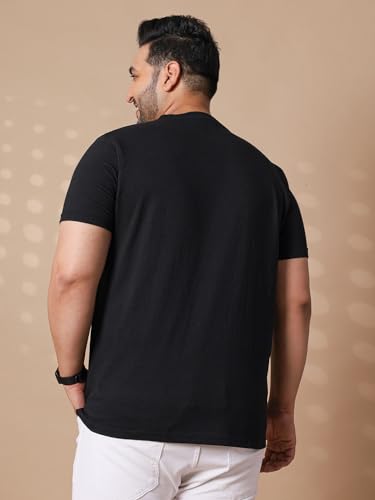 Image of Bigbanana Plus Size Men's Regular Fit Solid Round Neck Tshirt