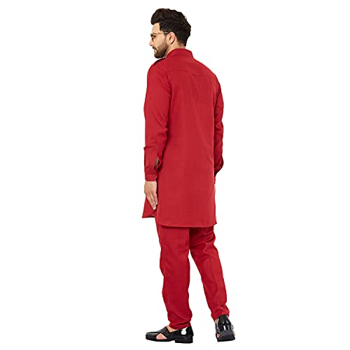 Image of ARMAAN ETHNIC Casual Pathani Suit With Pant For Men