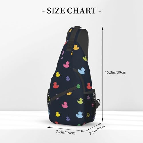 Cute Duck Print Sling Backpack Travel Hiking Daypack Cute Duck Crossbody Casual Shoulder Bag2