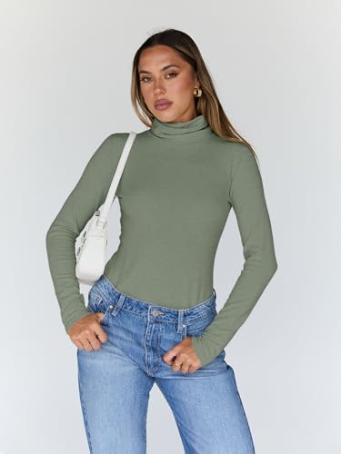 Image of Trendy Queen Women's Turtleneck Long Sleeve Shirts Basic Underwear Tops Winter Clothes 2026
