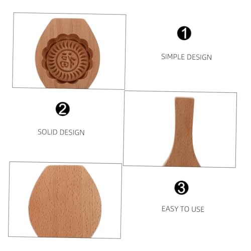 Molde creativo para pasteles Mooncake de madera miniatura 5