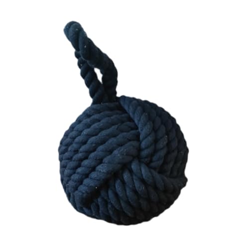 Colcolo Butée de porte lestée, butée de porte, corde, nœud, portable, facile à utiliser, décoration, butée de porte nautique, protection de porte pour chambre, Bleu