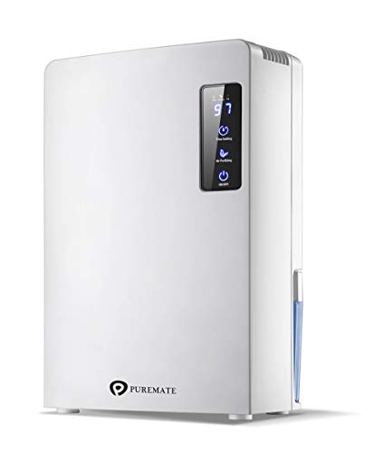 PureMate 2200ml Portable Dehumidifier for Damp, Mould, Moisture in Home, Kitchen, Bedroom, Caravan, Garage, Office