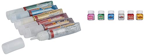 Image of Camel Kokuyo Fabrica Acrylic Pearl Color - 10 ml Each, 6 Shades & Camel Kokuyo Sparkle Color - 5Ml Each, Multi Finish, 6 Shades