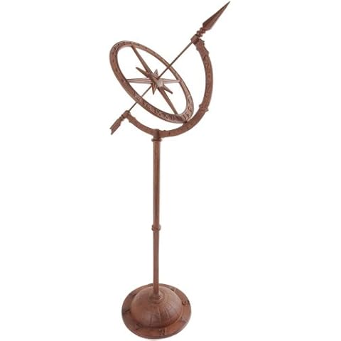 Esschert Cast Iron Sundial on Stand 92cm Cover