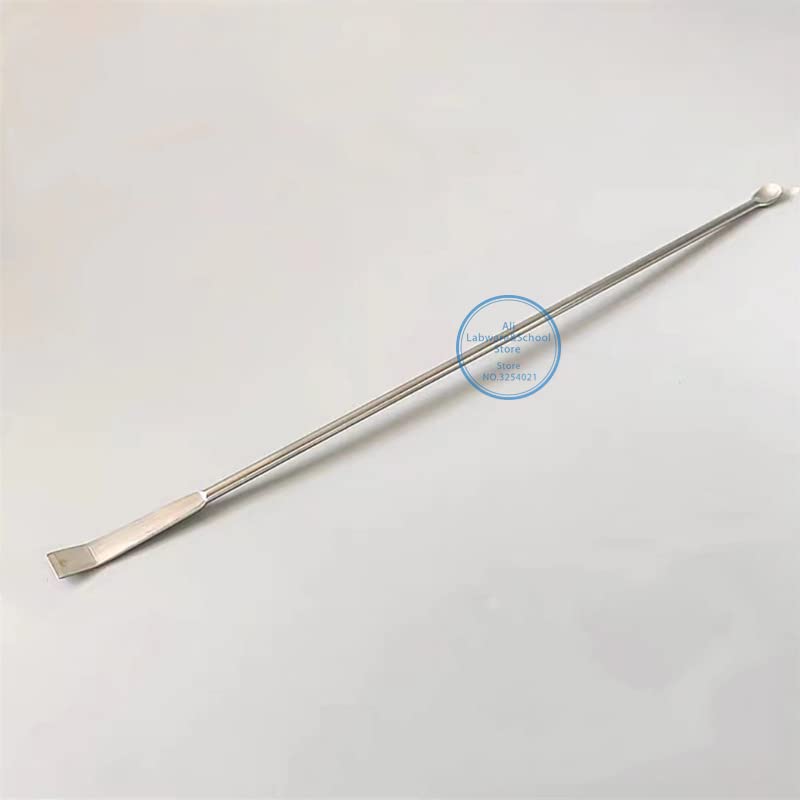 Impulsor de pala para máquina, Raspador de cuchara con varilla agitadora superior laboratorio acero inoxidable, paquete 10, 12,5-25cm(45cm)