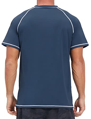 Image of Men's Swim Shirts Rash Guard UPF 50+ UV Sun Protection T-Shirt Quick Dry Fishing Beach T Shirts