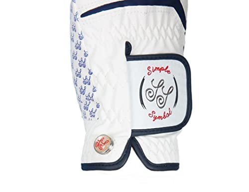 Simple Symbol Men's Golf Glove Premium Synthetic Leather,Stable Grip,Four Pack Value Left Hand Right Hand（Left Is Wear On Left Hand,Right Is Wear On Right Hand）(Navy,Xl,Right) #TOP4