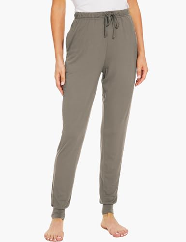 Image of GYS Women's Pajama Pants - Viscose Made from Bamboo, Joggers Pants with Pockets Comfy Lounge Sleep Pants Pj Bottoms