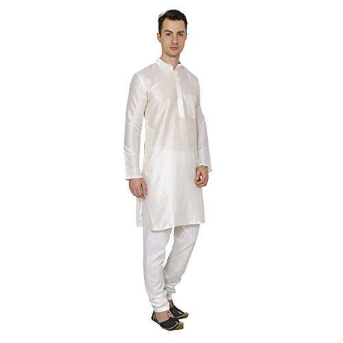 Image of Royal Kurta Men's Cotton Silk Plain Solid Long Only Kurta