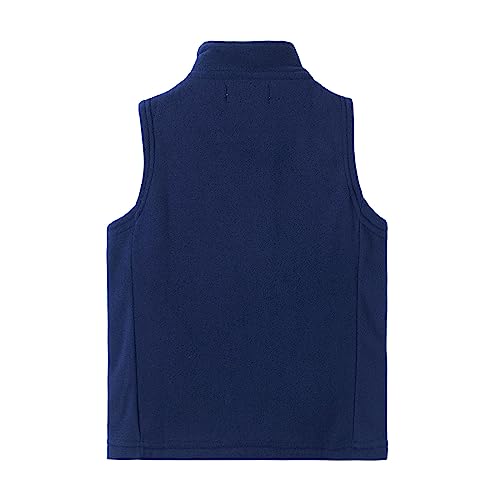 Image of LittleSpring Boys Girls Fleece Vest Sleeveless Jacket Full-Zip Fall Winter Warm Outerwear