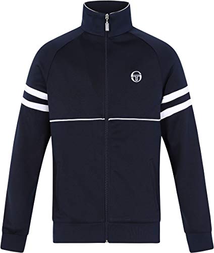 Sergio Tacchini Hombre Chaqueta deportiva Orion, Azul, Small