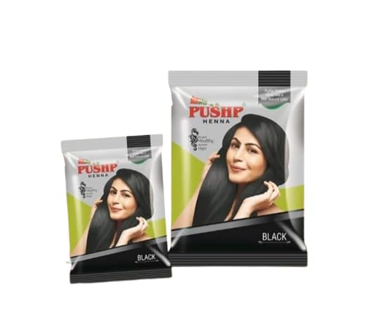 Pushpa Henna Kali Mehandi, Black Hair Color, 100% Natural Product, Pack of 10-picture-46