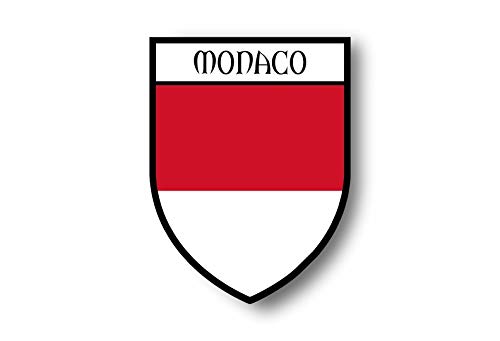 Akachafactory Autocollant Sticker Voiture Moto Blason Ville Drapeau Monaco