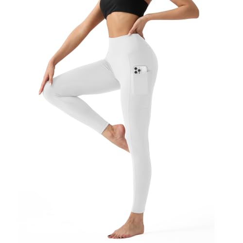 Image of YUDSUD High Waisted Leggings for Women with Pockets - Tummy Control Capris Yoga Pants for Workout Running Athletic Cycling