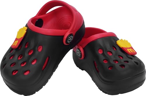 KIDY FEET Kids Clogs Slip-On Red-Black Boys & Girls Slip-on Clogs (Red - Black, 8) (B0DCNQS7DQ) Amazon Price History, Amazon Price Tracker
