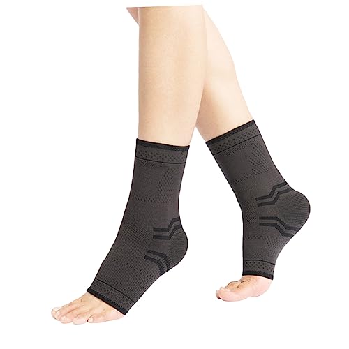 balacoo Ankle Support Compression Sleeve Sock for Sprain Injury Joint Relief Pressure Band Design for Men and Women Size M Black Ankle Support Socks