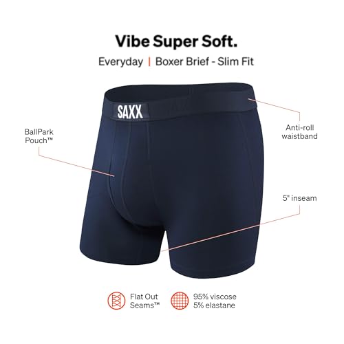 SAXX Underwear Co. mens Vibe Super Soft Boxer Brief