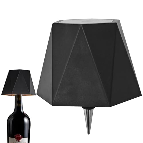 Luces para botellas de vino, luz de mesa inalámbrica, lámpara de mesa inalámbrica ligera, luz de escritorio recargable, control táctil de 3 colores, lámpara LED portátil para botella de vino o