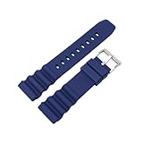 Bracelet en silicone compatible avec Rolex SUBMARINER for Seiko, 20 mm, 22 mm, souple, étanche, for montre de plongée, accessoires(Royal blue,20MM_BLACK BUCKLE)