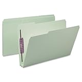 Smead Pressboard Fastener File Folder with SafeSHIELD Fasteners, 2 Fasteners, 1/3-Cut Tab, 2'...
